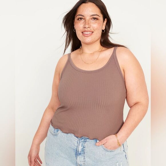 Old Navy Fitted Cropped Rib-Knit Cami Top for Women‎ - Picture 1 of 9